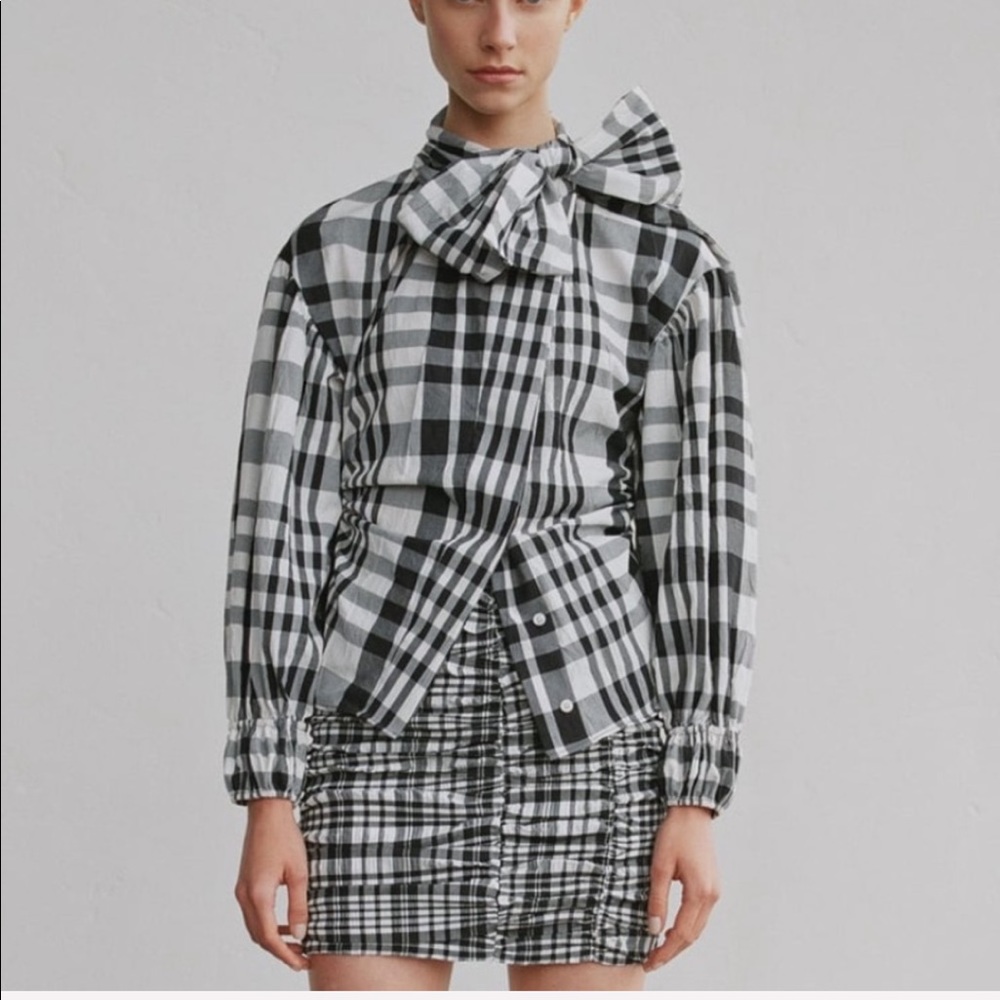 Zara plaid tie top - Picture 5 of 9